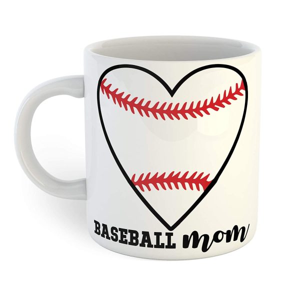 Baseball Mom Heart Mug