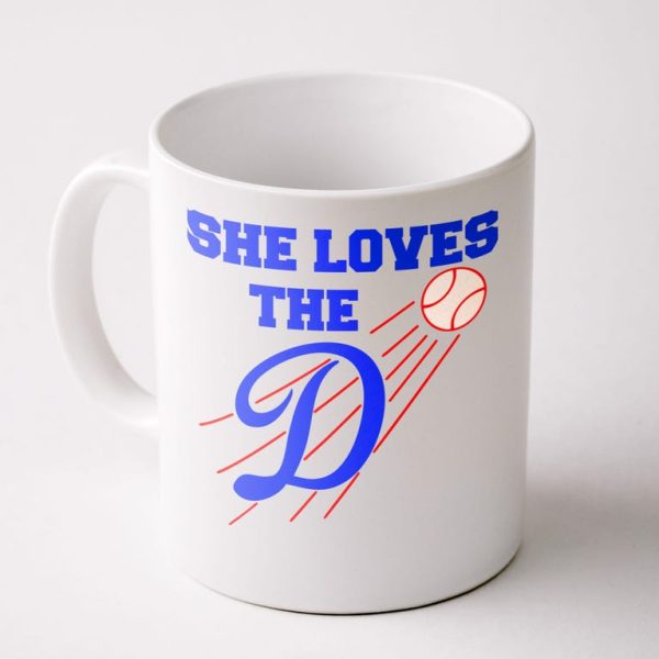 Baseball She Loves The D Los Angeles Mug