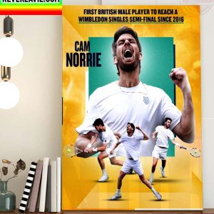 Cameron Norrie First British Male Player To Reach A Wimbledon Singles Semi-Final Since 2016 Home Decor Poster Canvas
