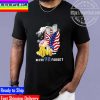 Donald Duck US Flag Never Forget 911 Disney Graphic Cartoon Unisex T-Shirt