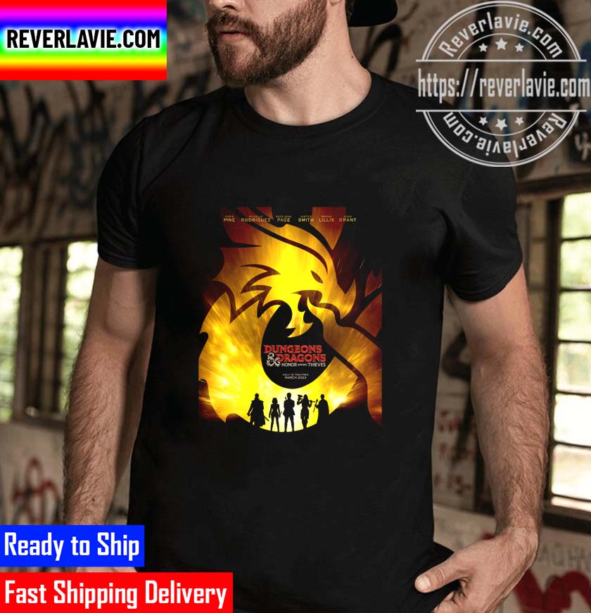Dungeons & Dragons Honor Among Thieves Is Coming Official Film Poster Unisex T-Shirt Dungeons & Dragons Honor Among Thieves Is Coming Official Film Poster Unisex T-Shirt