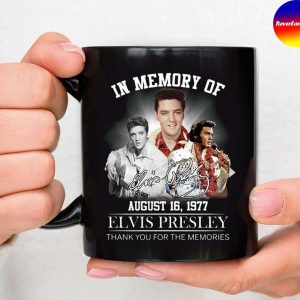Elvis Presley In Memory Of August 16 1977 Signature Mug