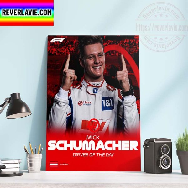 F1 Austrian GP Haas F1 Team Mick Schumacher Is Driver Of The Day Home Decor Poster Canvas