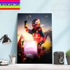 F1 Scuderia Ferrari A First Race Win For Carlos Sainz Home Decor Poster Canvas