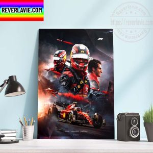 F1 Scuderia Ferrari Carlos Sainz British GP Winner Home Decor Poster Canvas