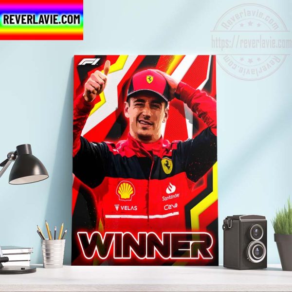F1 Scuderia Ferrari Charles Leclerc Wins Austrian GP Home Decor Poster Canvas