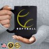 Football Design For Softball Lovers Softball Players Mug