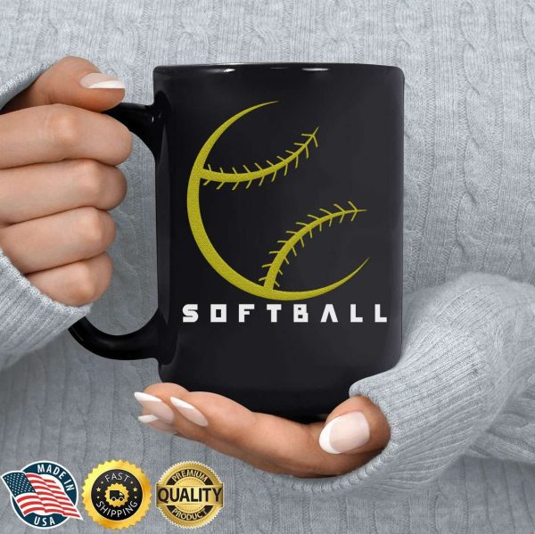 Football Design For Softball Lovers Softball Players Mug