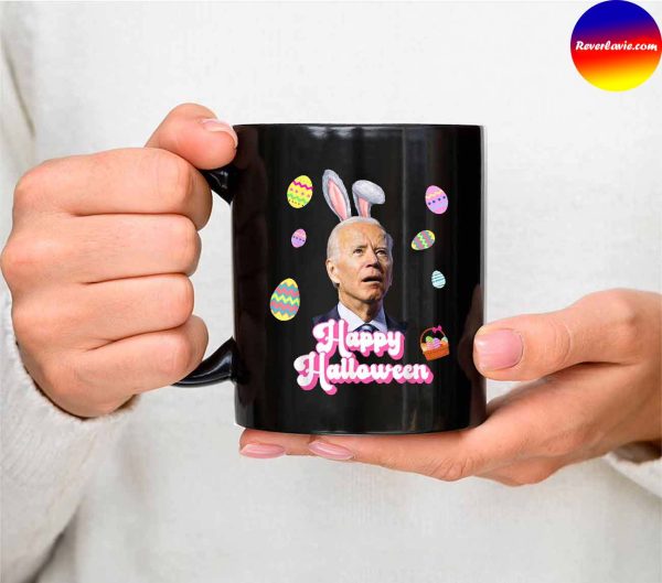 Funny Happy Halloween Confused Easter Biden Mug