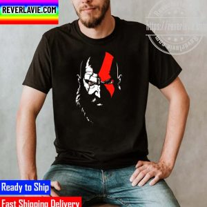 God Of War Ragnarok Game Character Kratos Portrait Art Unisex T-Shirt
