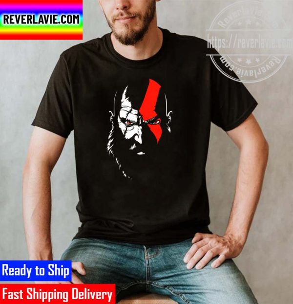 God Of War Ragnarok Game Character Kratos Portrait Art Unisex T-Shirt