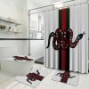 Gucci White Logo In Signature Vintage Web Background Bathroom Set