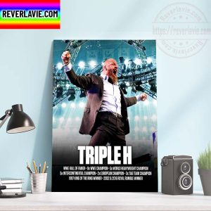 Happy Birthday Triple H 14 -Time World Champion and Hall Of Famer Home Decor Poster Canvas