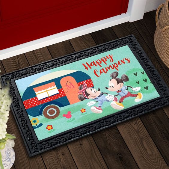 Happy Campers Mickey Disney Doormat Happy Campers Mickey Disney Doormat