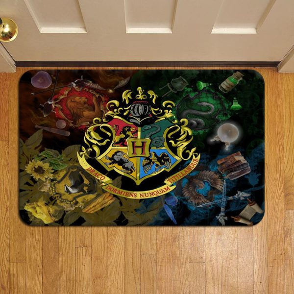 Harry Potter Hogwarts Crest Harry Potter Foot Mat Doormat Rug Door Steps Doormat