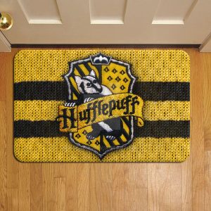 Harry Potter Hogwarts Hufflepuff Crest Harry Potter Door Steps Foot Doormat Rug Mat Doormat