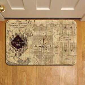 Harry Potter Marauders Map Hogwarts Harry Potter Door Steps Foot Doormat Rug Mat Doormat