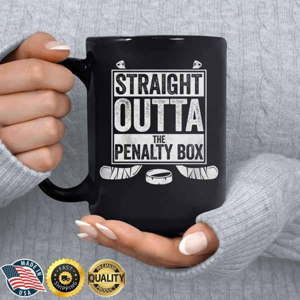 Ice Hockey Player Straight Outta The Penalty Box Design Mug