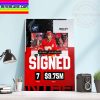 Johnny Gaudreau Signed With The Columbus Blue Jackets Home Decor Poster Canvas