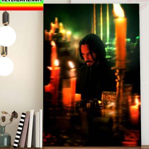 Keanu Reeves in John Wick 4 Official Film Poster Home Decor Poster Canvas