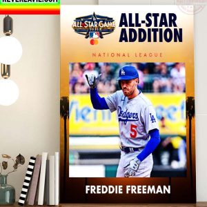 LA All Star Game 2022 National League Freddie Freeman All-Star Addition Home Decor Poster Canvas