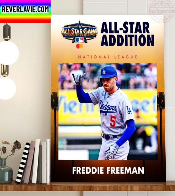 LA All Star Game 2022 National League Freddie Freeman All-Star Addition Home Decor Poster Canvas