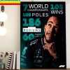 Lewis Hamilton Becomes 6th Driver 300 Races In F1 Home Decor Poster Canvas