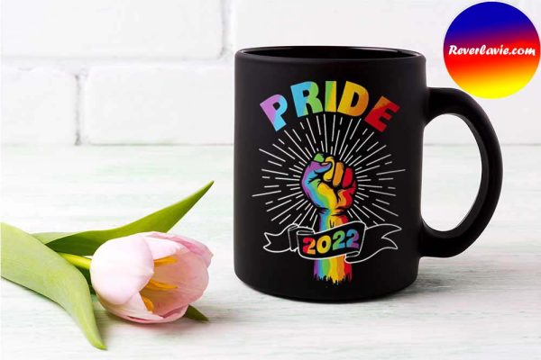 Lgbt Rainbow Flag Pride First Time and Love Proud Win Strong Hand Lgbt Mug