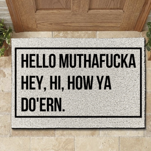 Lil Wayne Hello Muthafucka Hey Hi How Ya Doern Creamy White Doormat