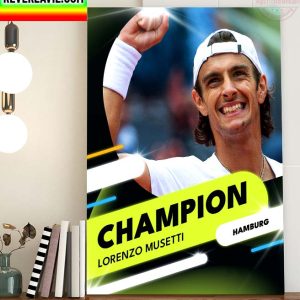 Lorenzo Musetti Hamburg Open Champions Home Decor Poster Canvas