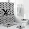 Louis Vuitton Colorful 3D Monogram Shower Curtain Set