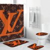 Louis Vuitton Supreme In Blue Bathroom Set With Shower Curtain
