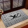 Louis Vuitton Black and White Print Wallpaper Doormat