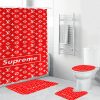 Louis Vuitton Brown Signature Monogram Bathroom Set With Shower Curtain