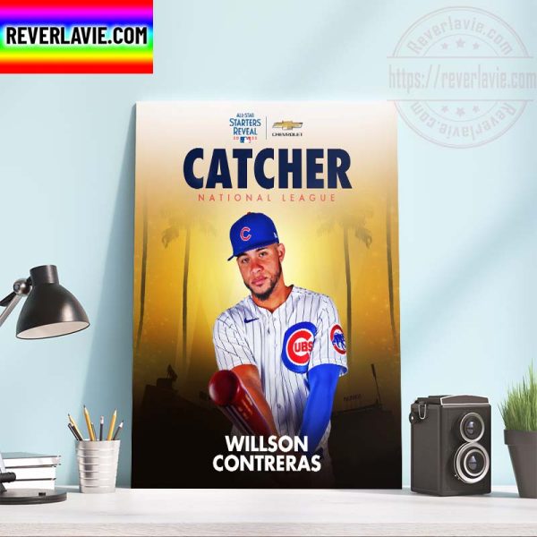MLB All Star Starters Reveal 2022 Catcher National League Willson Contreras Home Decor Poster Canvas