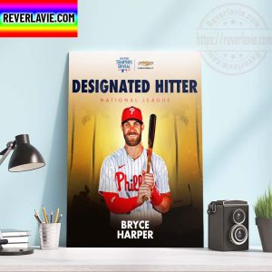 MLB All Star Starters Reveal 2022 Designated Hitter National League Bryce Harper Home Decor Poster Canvas