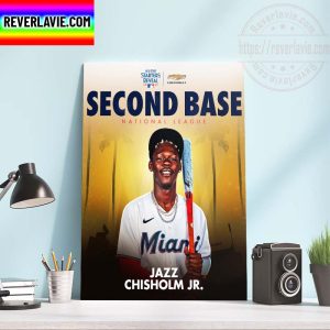 MLB All Star Starters Reveal 2022 Second Base National League Jazz Chisholm Jr Home Decor Poster Canvas