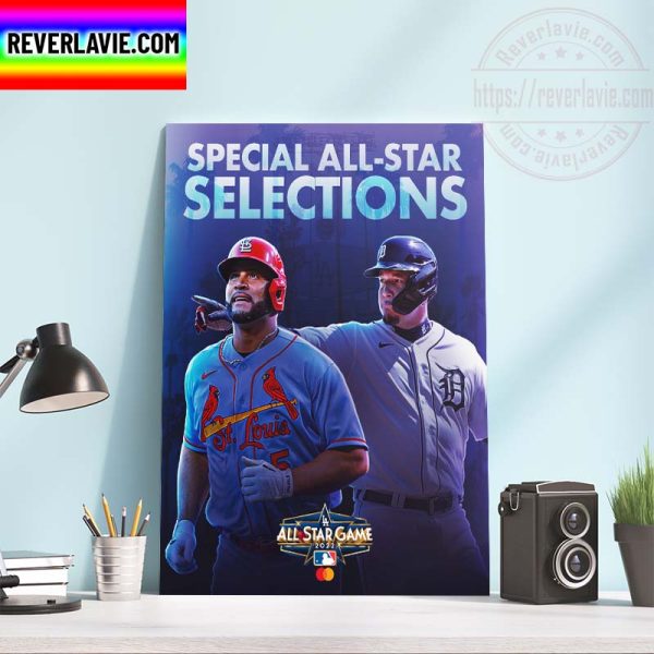 MLB LA All Star Game 2022 Special All Star Selections Two Legends Albert Pujols And Miguel Cabrera Home Decor Poster Canvas