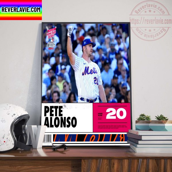 MLB New York Mets Pete Alonso 20 Home Run 2022 Home Decor Poster Canvas