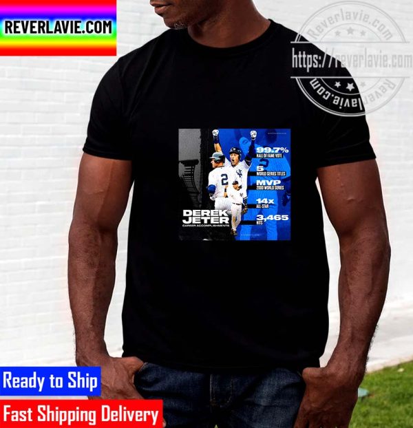 MLB New York Yankees Derek Jeter Career Accomplishments Unisex T-Shirt