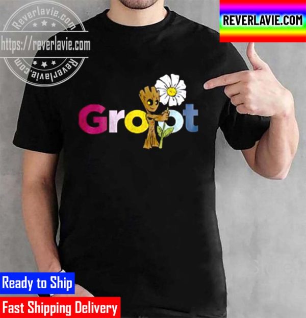 Marvel Groot Flowers Guardians Of The Galaxy Classic T-Shirt