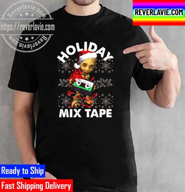 Marvel-Guardians Of The Galaxy Groot Mix Tape Christmas Classic T-Shirt
