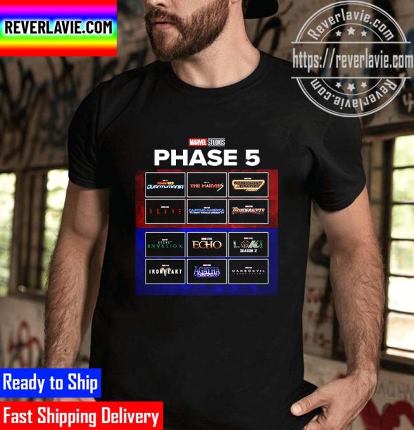 Marvel Studios Phase 5 Movie And Series Logo Unisex T-Shirt