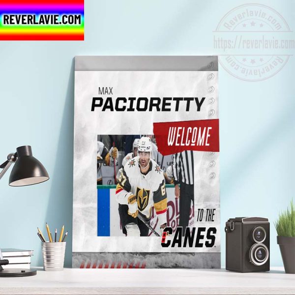 Max Pacioretty Welcome To The Carolina Hurricanes Home Decor Poster Canvas