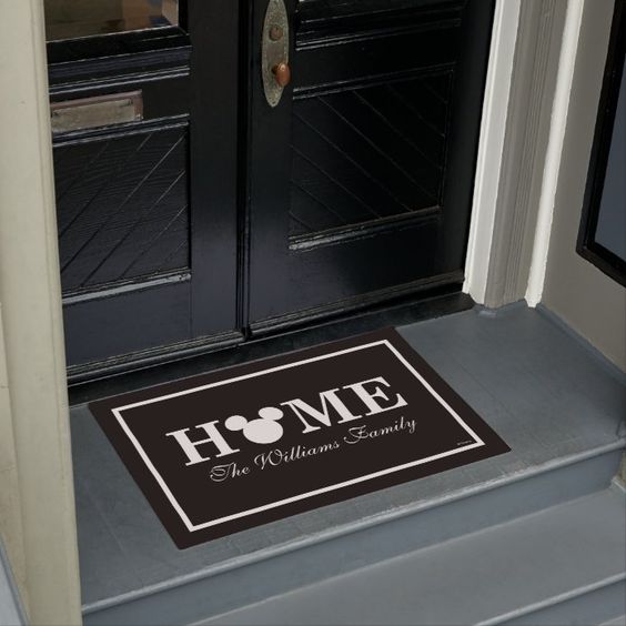 Mickey Mouse Head Sihouette Disney Doormat Mickey Mouse Head Sihouette Disney Doormat