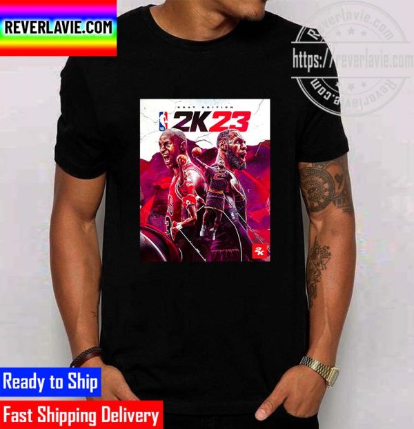 NBA 2K23 GOAT Edition Cover Michael Jordan and LeBron James Unisex T-Shirt