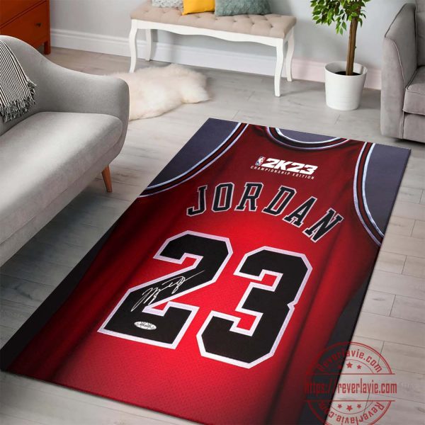 NBA 2K23 Michael Jordan 23 Championship Edition Cover Rug