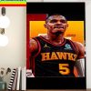 NBA Dejounte Murray Member of The Atlanta Hawks Home Decor Poster Canvas