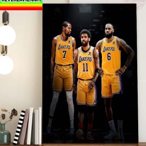 NBA Los Angeles Lakers LeBron James Carmelo Anthony And Malik Monk Home Decor Poster Canvas