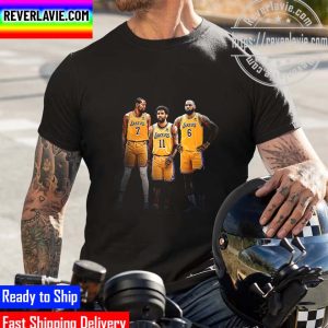NBA Los Angeles Lakers LeBron James Carmelo Anthony And Malik Monk Unisex T-Shirt